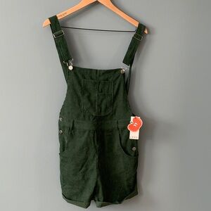 Green lightweight NWT Corduroy Overalls